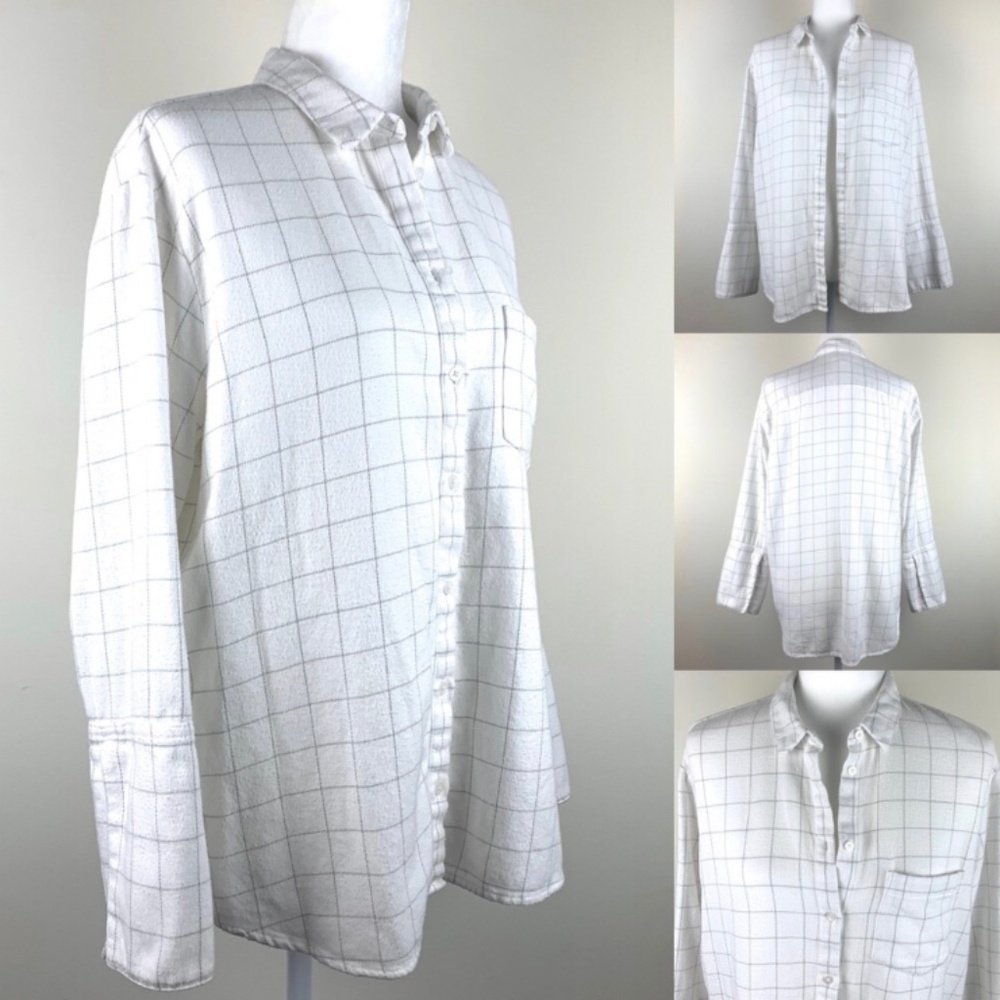 Madewell Boyfriend Flannel Button Down Shirt - Sm